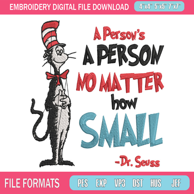 A person's no matter how small Dr Seuss Embroidery Design, Dr Seuss Embroidery, Embroidery File, Digital download..jpg
