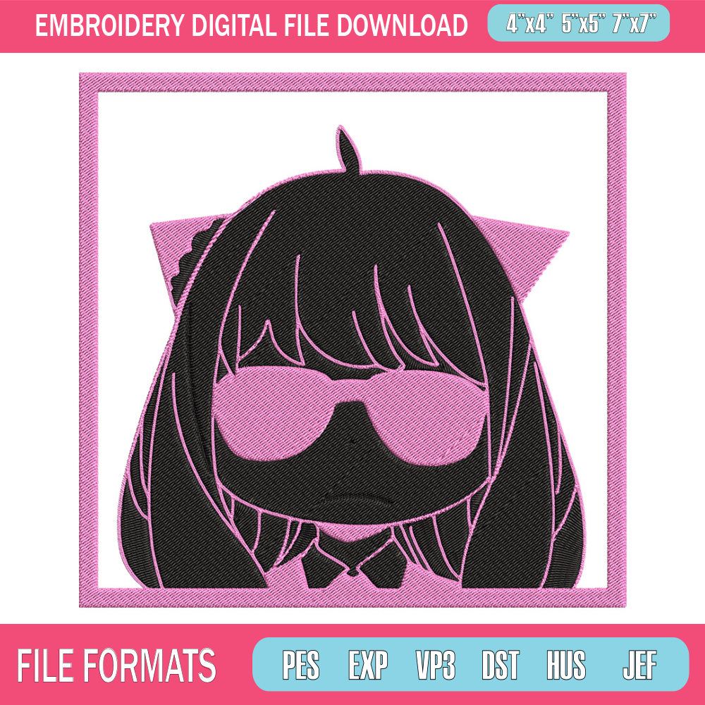 Anya box Embroidery Design, Spy x family Embroidery, Embroidery File, Anime Embroidery, Anime shirt, Digital download.jpg