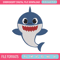 Baby Shark Embroidery Design, Shark Embroidery, Embroidery File, Embroidery design, Digital download..jpg