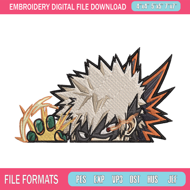 Bakugo Peeker Embroidery Design, Mha Embroidery, Embroidery File, Anime Embroidery, Anime shirt, Digital download..jpg