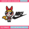 Blossom Nike Embroidery design, Powerpuff Girls cartoon Embroidery, Nike design, Embroidery file, Instant download. 1.jpg