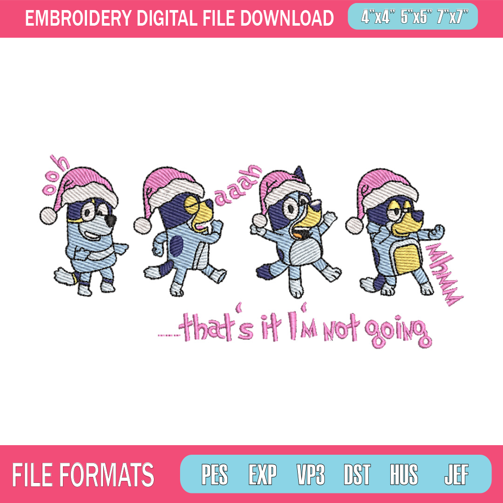 Bluey dance embroidery design, Bluey embroidery, Chrismas design, Embroidery file, Embroidery shirt,Digital download 1.jpg