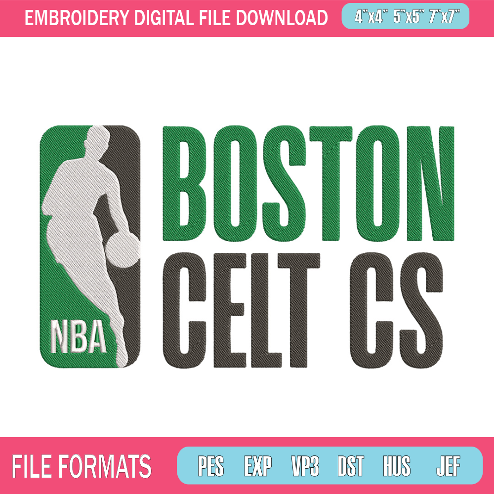 Boston Celtics logo embroidery design, NBA embroidery, Sport embroidery, Logo sport embroidery, Embroidery design..jpg