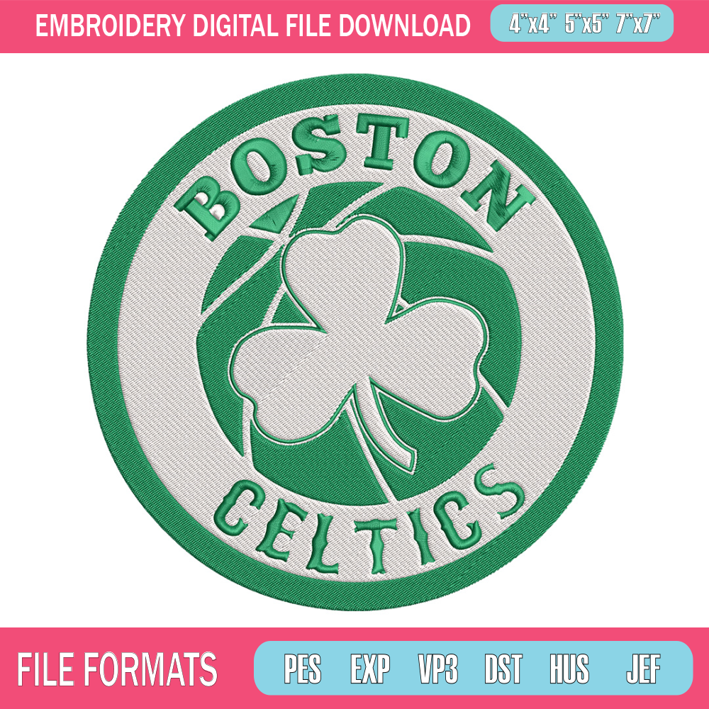Boston Celtics logo embroidery design,NBA embroidery, Sport embroidery, Logo sport embroidery, Embroidery design.jpg
