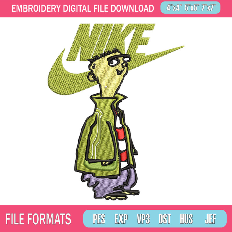 Cartoon Nike Embroidery design, Cartoon Embroidery, Nike design, Embroidery file, logo nike shirt, Instant download..jpg