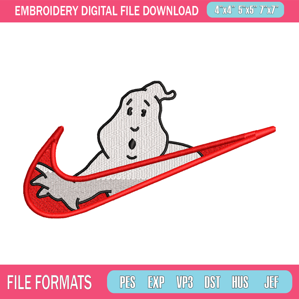 Casafantasmas nike embroidery design, Ghostbusters embroidery, nike design, movie design, movie shirt, Digital download.jpg