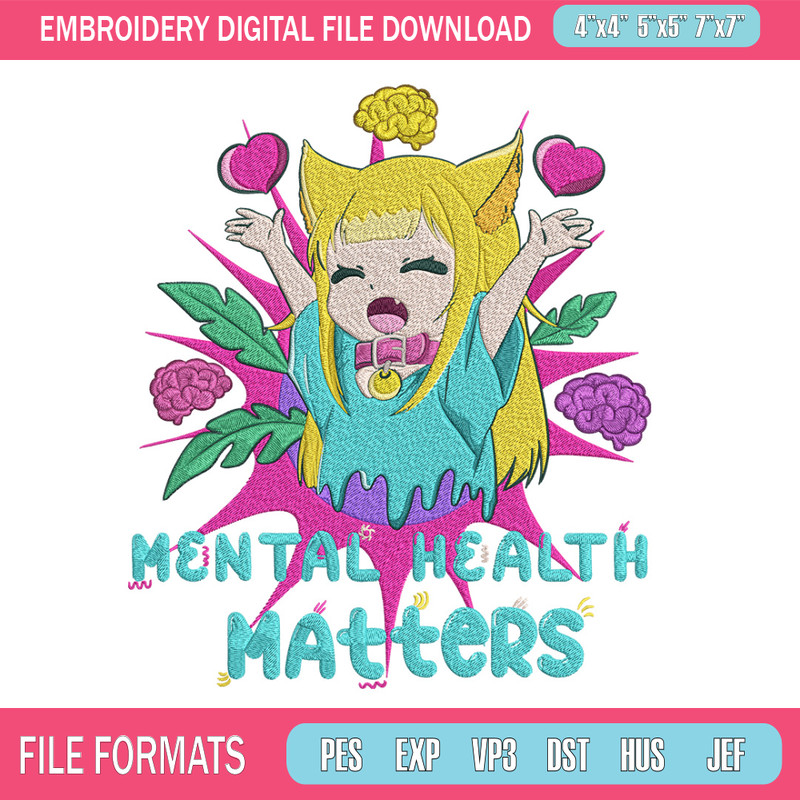 Cat girl cute Embroidery Design, Manga Embroidery, Embroidery File, Anime Embroidery, Anime shirt, Digital download.jpg