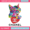 Chanel color cat Embroidery Design, Chanel Embroidery, Embroidery File, Anime Embroidery, Anime shirt, Digital download.jpg