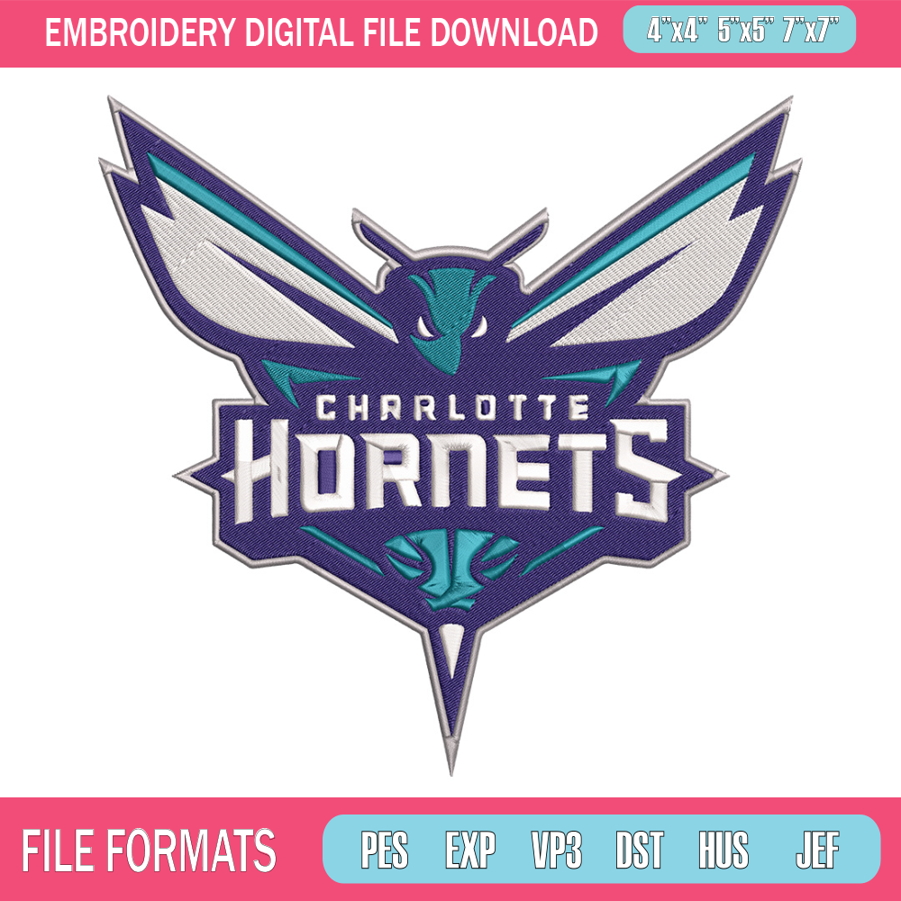 Charlotte Hornets logo embroidery design, NBA embroidery, Sport embroidery, Embroidery design,Logo sport embroidery.jpg