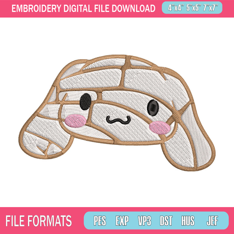 Cinnamoroll Mummy Embroidery Design, Cinnamoroll cartoon Embroidery, Embroidery File, Cartoon shirt, Digital download..jpg
