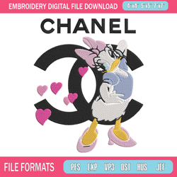 daisy duck chanel embroidery design, chanel embroidery, embroidery file, anime embroidery,anime shirt,digital download