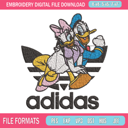 daisy duck adidas embroidery design, adidas embroidery, brand embroidery, embroidery file,logo shirt - michele shop