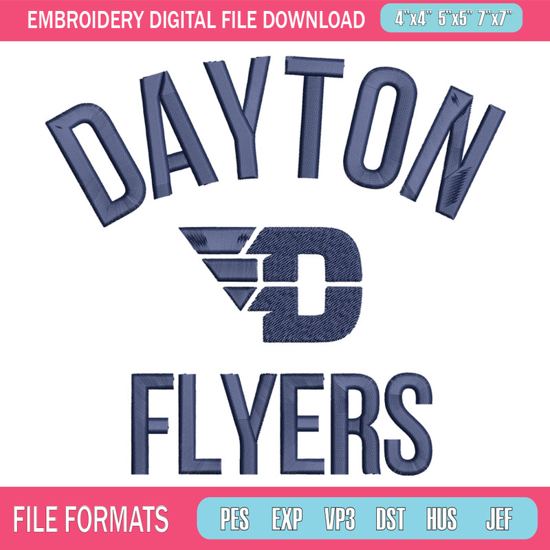 Dayton Flyers logo embroidery design, Basketball embroidery, Sport embroidery, logo sport embroidery, Embroidery design.jpg