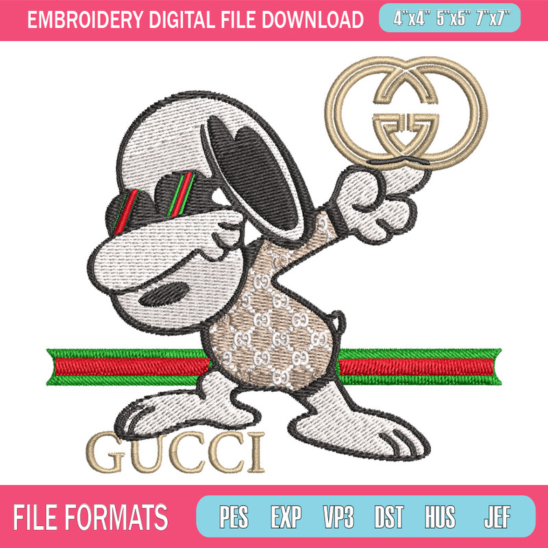 Dog cute gucci Embroidery Design, Gucci Embroidery, Embroidery File, Logo shirt, Sport Embroidery, Digital download..jpg