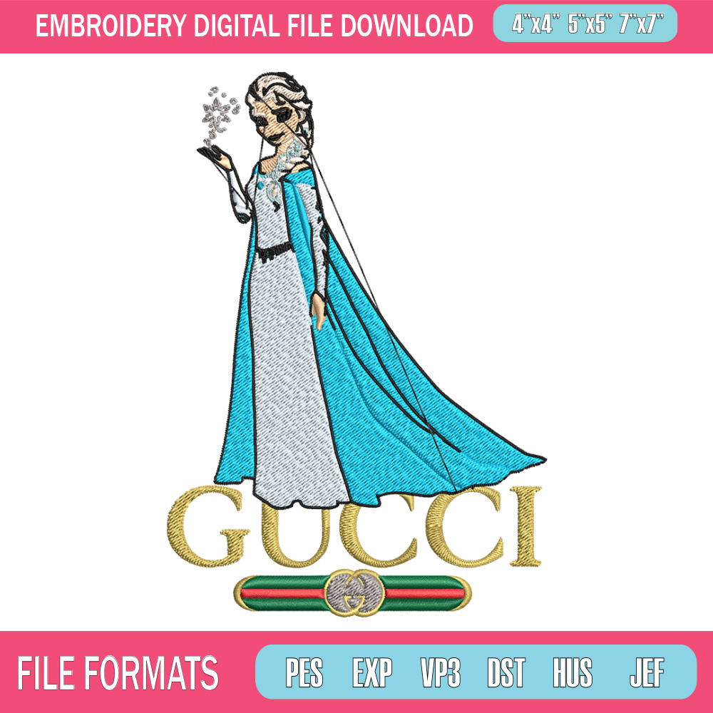 Elsa Gucci logo Embroidery design, Elsa Gucci logo Embroidery, cartoon design, Embroidery File, Digital download..jpg