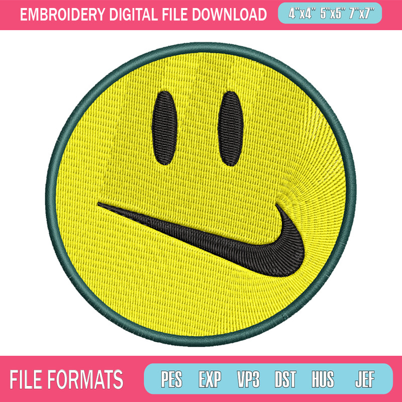 Emoji smile swoosh embroidery design, Emoji embroidery, logo design, embroidery file, logo shirt, Digital download.jpg