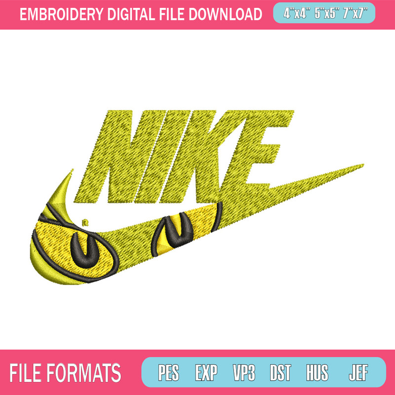 Grinch eyes nike Embroidery Design, Nike Embroidery, Brand Embroidery, Embroidery File, Logo shirt, Digital download.jpg