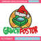 Grinch postor Christmas Embroidery design, Grinch christmas Embroidery, Grinch design, Embroidery file, Instant download.jpg