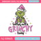 Grinch today embroidery design, Grinch embroidery, Chrismas design,Embroidery shirt, Embroidery file, Digital download 1.jpg