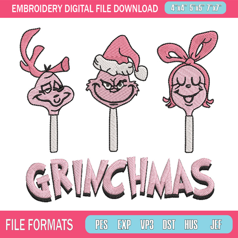 Grinchmas embroidery design, Grinch embroidery, Chrismas design, Embroidery shirt, Embroidery file, Digital download.jpg