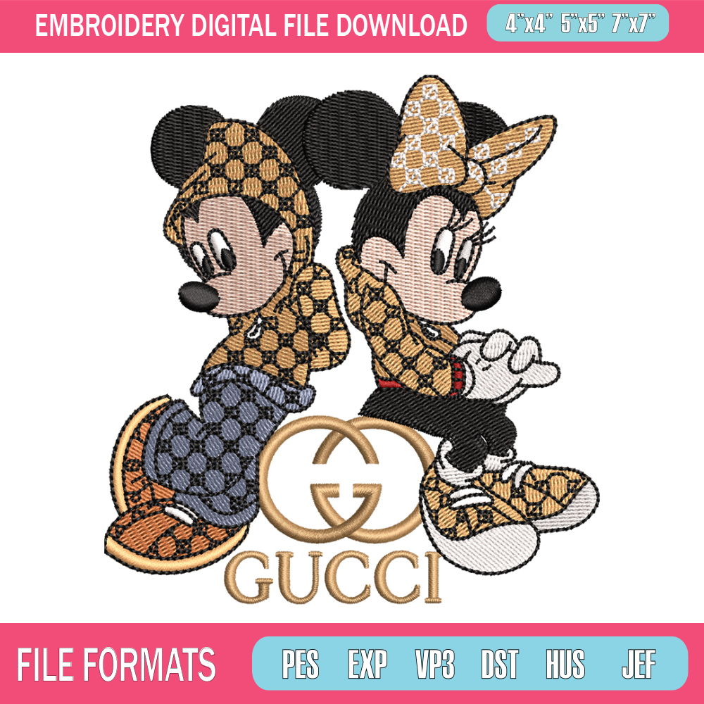 Gucci Mickey And Minnie Embroidery design, Disney Embroidery, Disney design, Embroidery File, Digital download..jpg