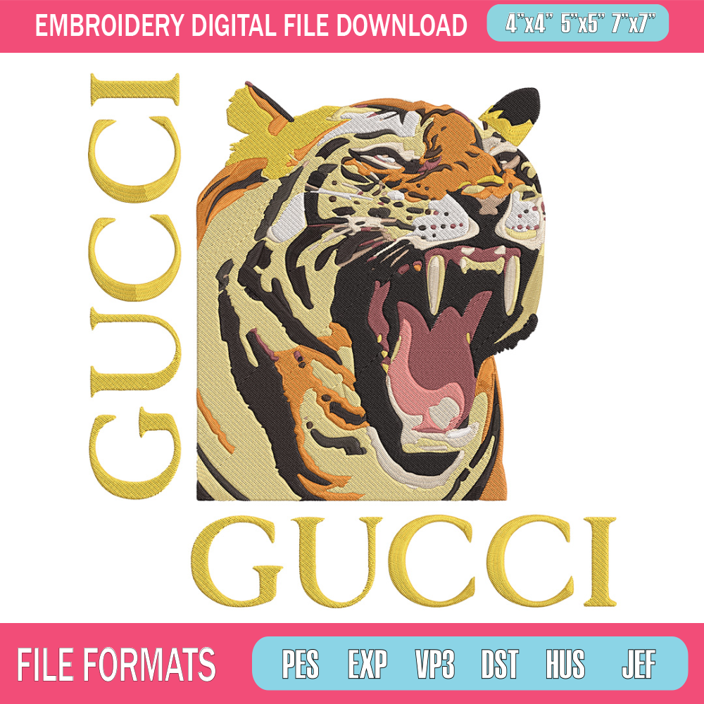 Gucci x Tiger Embroidery Design, Gucci Embroidery, Embroidery File, Anime Embroidery, Anime shirt, Digital download..jpg
