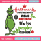 Hallmark Christmas Movies Inside Mr Grinch Embroidery design, Grinch Embroidery, Grinch design, Instant download. 1.jpg
