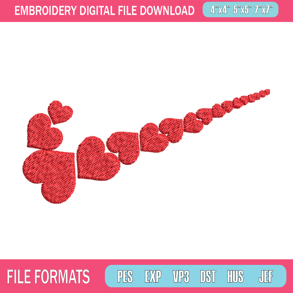 Heart nike logo Embroidery Design, Nike Embroidery, Brand Embroidery, Embroidery File, Logo shirt, Digital download 1.jpg
