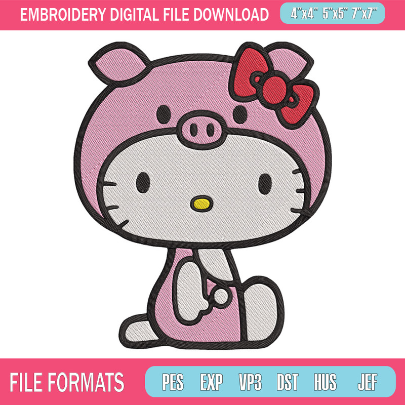 Hello Kitty Embroidery Design, Hello kitty Embroidery, Embroidery File, Anime Embroidery, Digital download.jpg