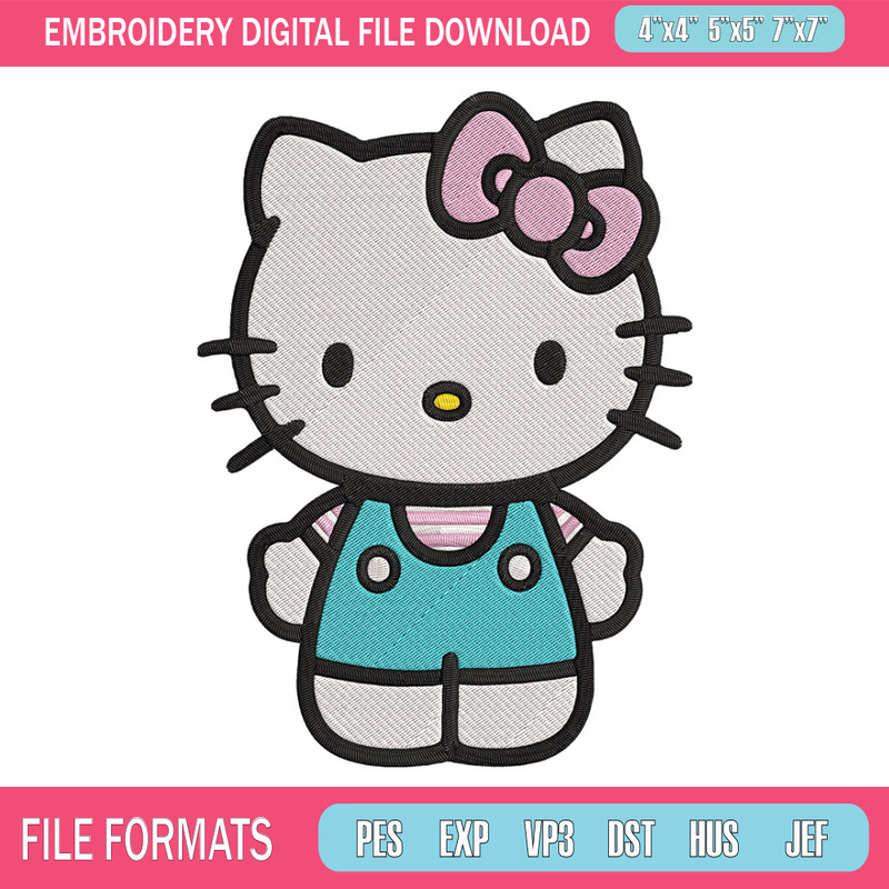 Hello kitty Embroidery Design, Hello kitty Embroidery,Embroidery File, Anime Embroidery, Anime shirt,Digital download..jpg