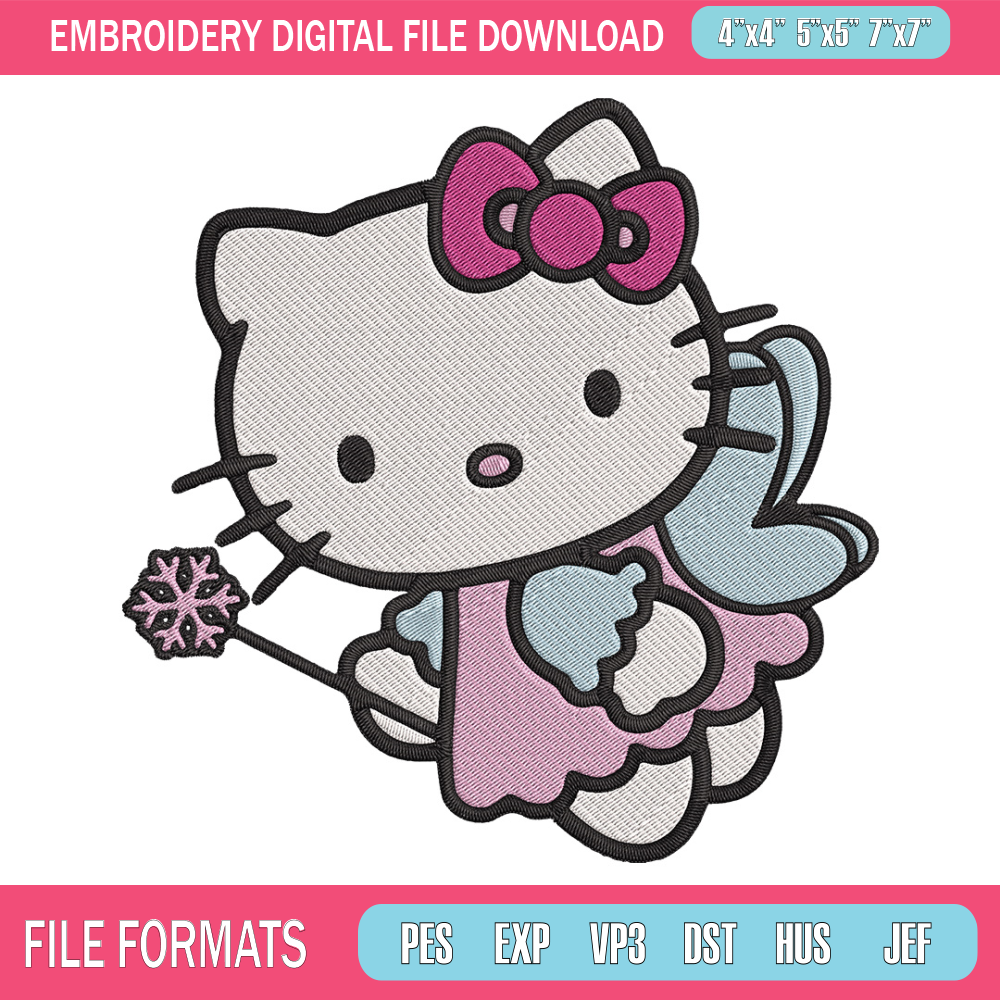 Hello kitty fairy Embroidery Design, Hello kitty Embroidery, Embroidery File, Anime Embroidery, Digital download.jpg