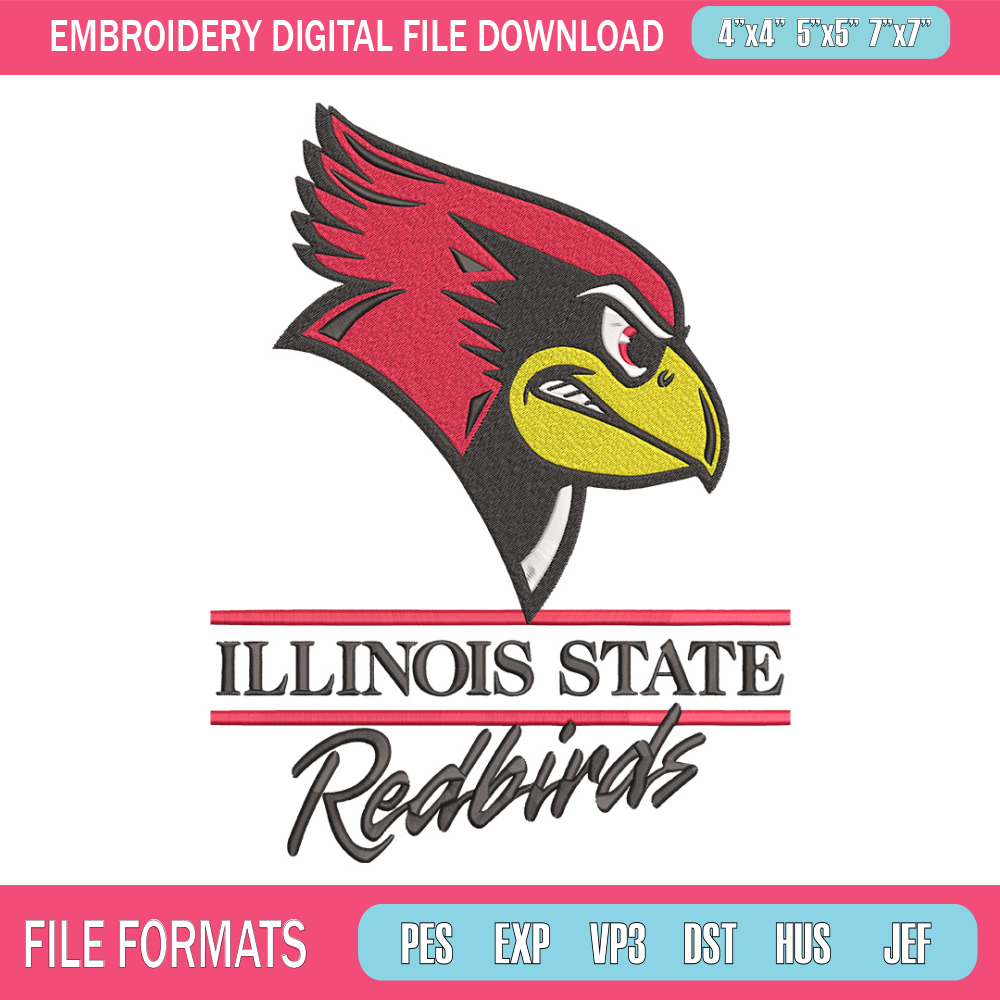 Illinois State logo embroidery design,NCAA embroidery,Sport embroidery,logo sport embroidery,Embroidery design.jpg