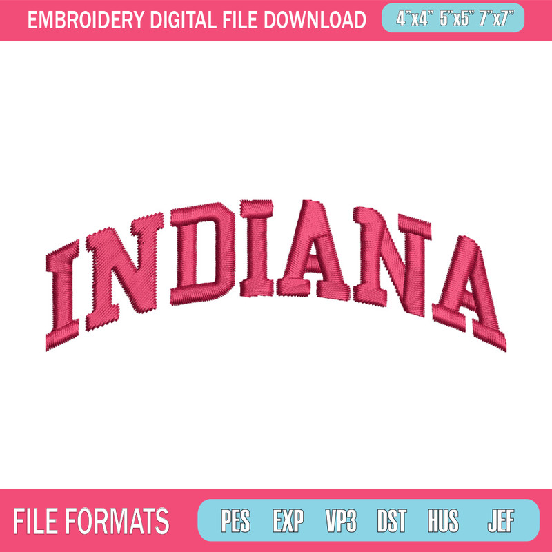 Indiana University logo embroidery design, NCAA embroidery, Embroidery design,Logo sport embroidery,Sport embroidery.jpg