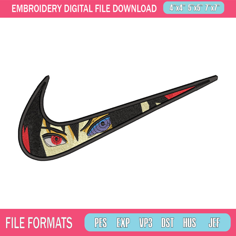 Itachi Uchiha nike embroidery design, Naruto embroidery, Nike design, Logo shirt, anime shirt, digital download.jpg