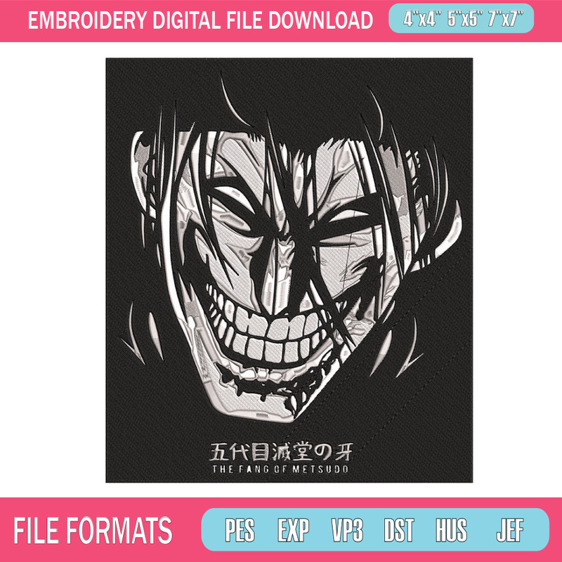 Kanoh Agito Embroidery Design,Kengan Ashura Embroidery, Embroidery File, Anime Embroidery, Anime shirt, Digital download.jpg