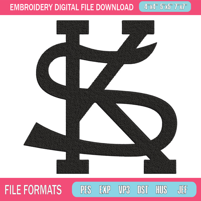 Kennesaw State logo embroidery design, Logo embroidery, Sport embroidery, logo sport embroidery, Embroidery design.jpg