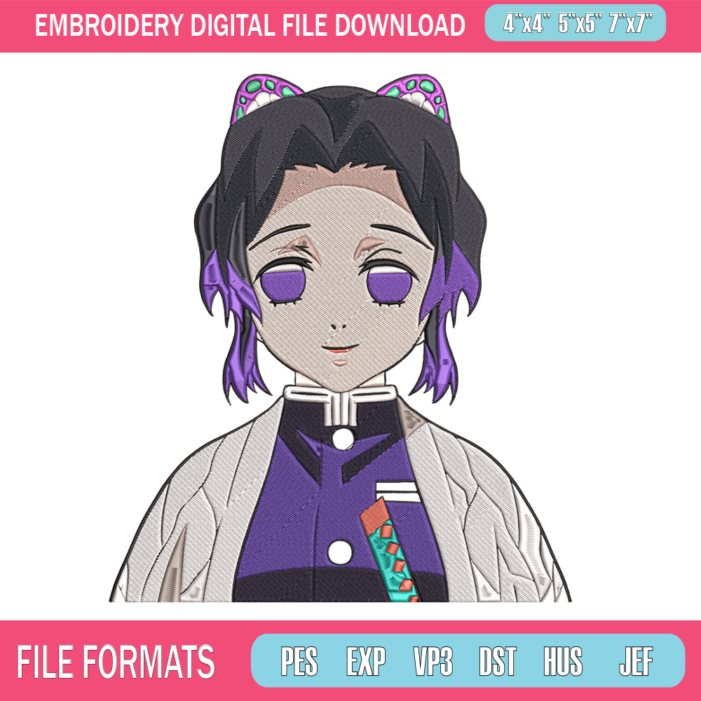 Kochou Shinobu Embroidery Design, Demon slayer Embroidery, Embroidery File,Anime Embroidery,Anime shirt,Digital download.jpg