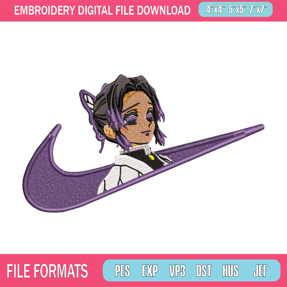 Kochou Shinobu Nike embroidery design, Kimetsu no Yaiba embroidery, Nike design, anime design, Digital download 1.jpg