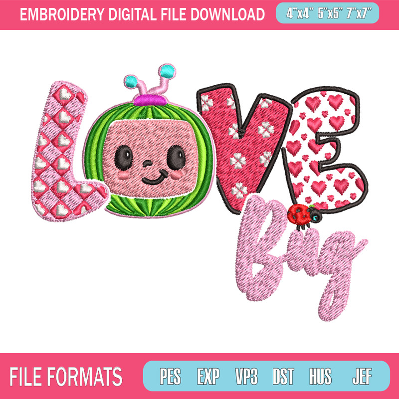 Love bug logo Embroidery design, Love bug logo Embroidery, logo design, Embroidery File, logo shirt, Digital download. 1.jpg