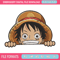 Luffy Peeker Embroidery Design, One piece Embroidery, Embroidery File, Anime Embroidery, Anime shirt, Digital download.jpg