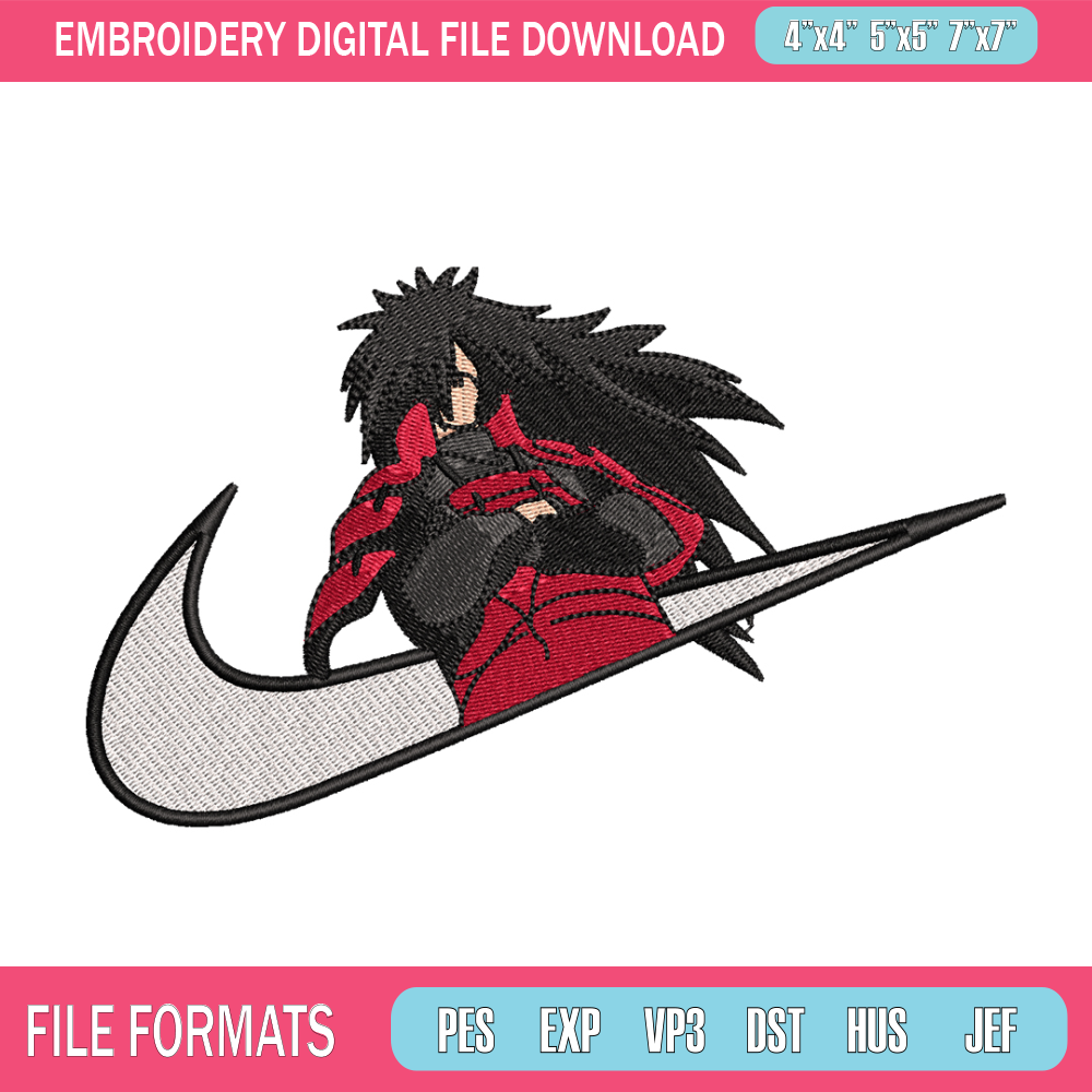 Madara Uchiha Nike embroidery design, Naruto embroidery, nike design, anime design, anime shirt, Digital download.jpg