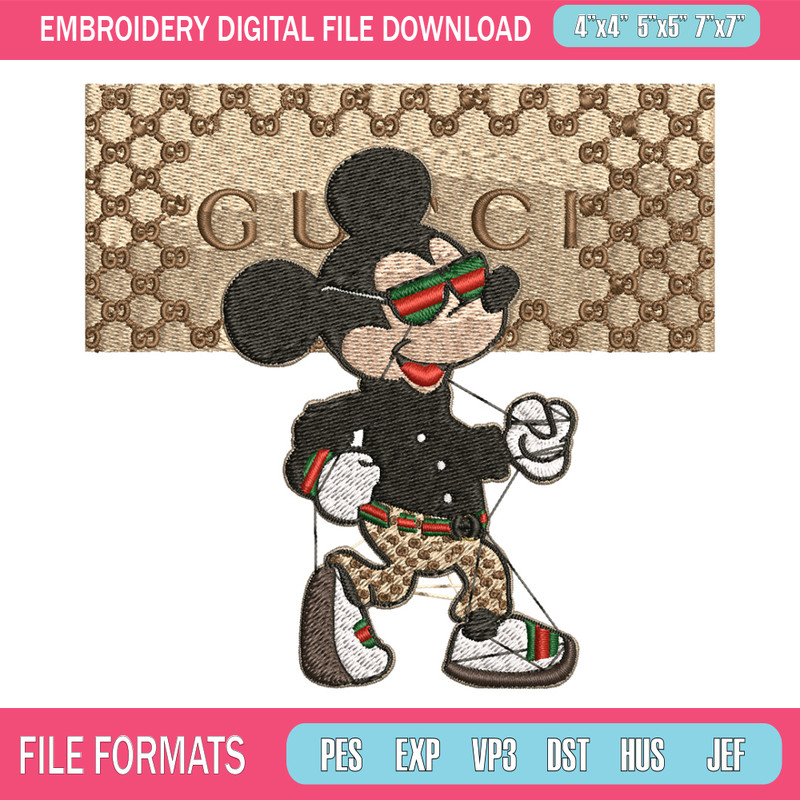 Mickey gucci Embroidery Design, Gucci Embroidery, Embroidery File, Logo shirt,Sport Embroidery, Digital download.jpg