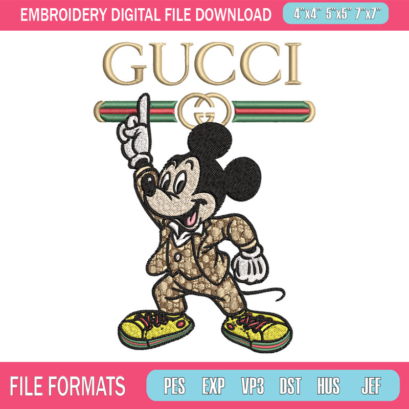 Mickey gucci Embroidery Design, Gucci Embroidery, Embroidery File,Logo shirt, Sport Embroidery, Digital download.jpg