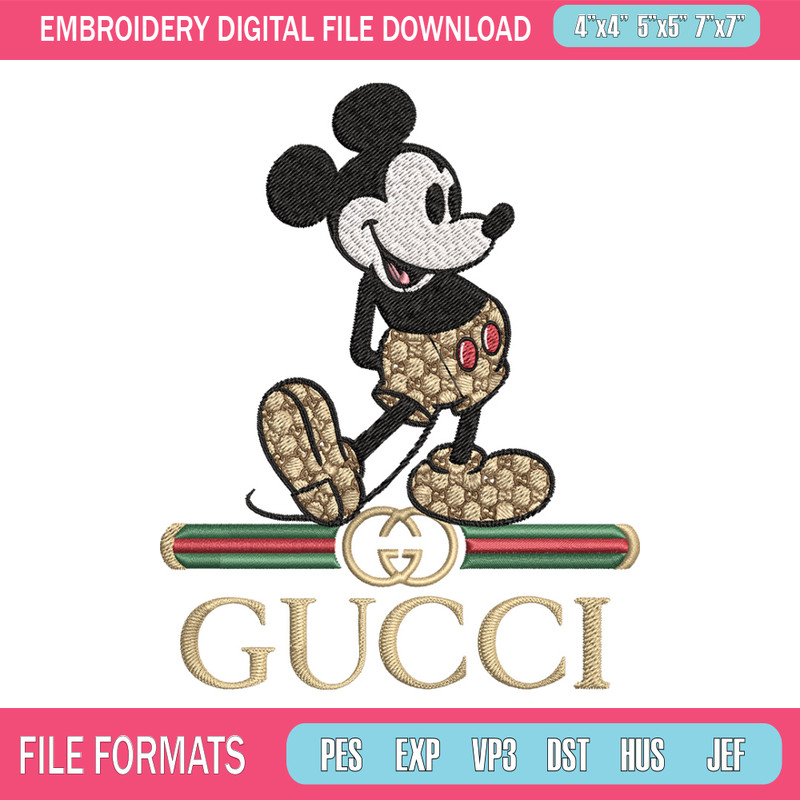 Mickey gucci Embroidery Design, Gucci Embroidery, Embroidery File,Logo shirt, Sport Embroidery,Digital download.jpg