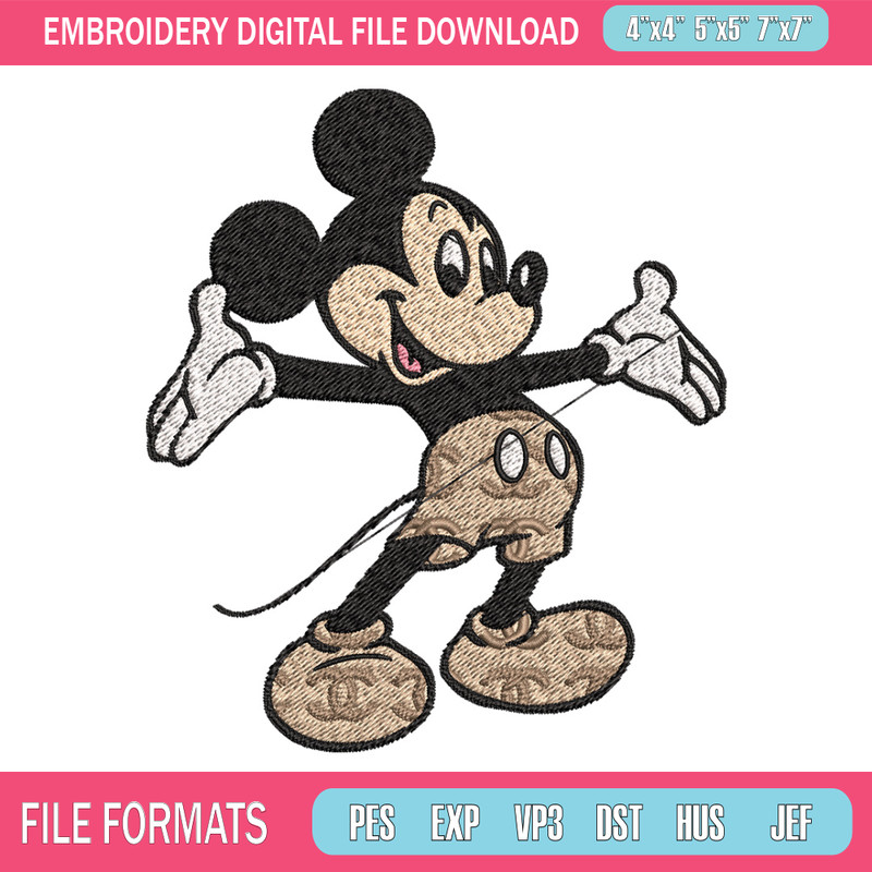 Mickey happy Embroidery Design, Gucci Embroidery, Brand Embroidery, Embroidery File, Logo shirt, Digital download.jpg