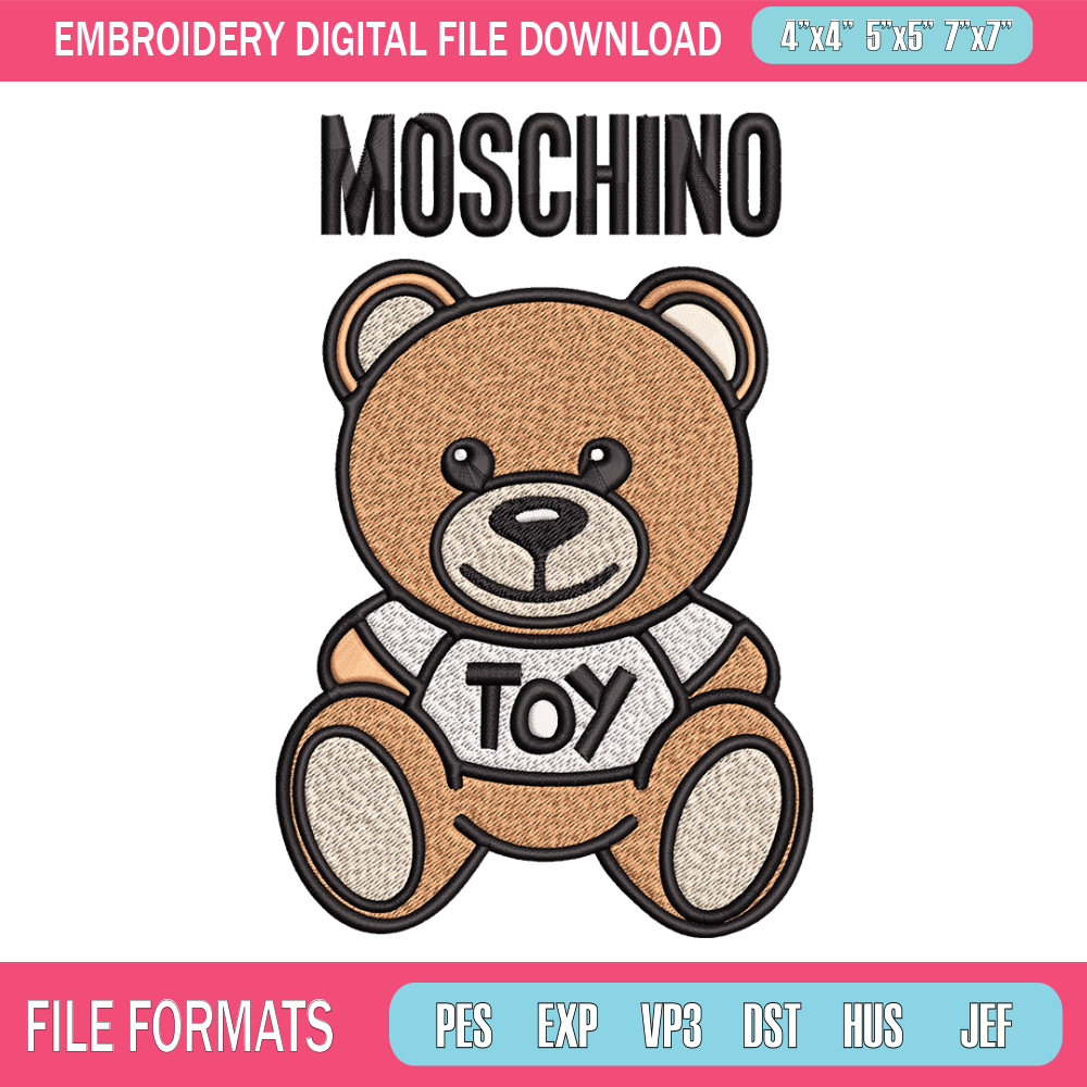 Moschino Kids Teddy logo Embroidery design, Moschino Embroidery, logo design, Embroidery File, Instant download..jpg
