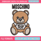 Moschino Kids Teddy logo Embroidery design, Moschino Embroidery, logo design, Embroidery File, Instant download..jpg
