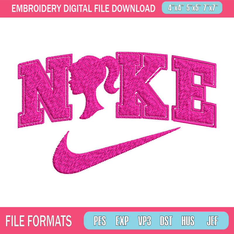Nike barbie Embroidery design, logo Embroidery, Embroidery File, logo design, logo shirt, Digital download..jpg