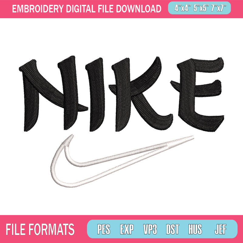 Nike black embroidery design, Nike embroidery, Nike design, Embroidery shirt, Embroidery file,Digital download.jpg