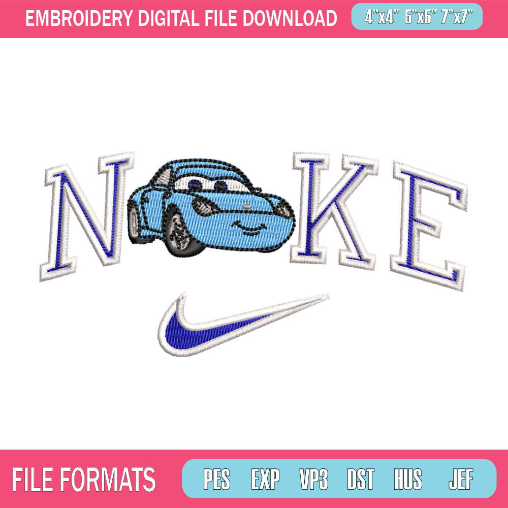 Nike blue mcqueen embroidery design, Mcqueen embroidery, Nike design, Embroidery shirt, Embroidery file,Digital download.jpg